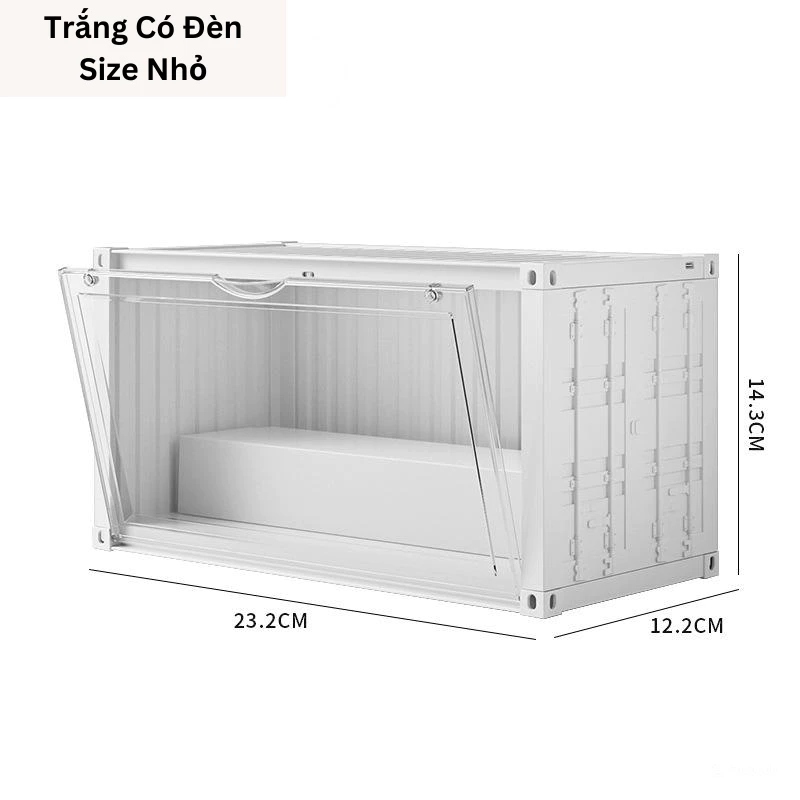 Product Hộp Đựng Container Trưng Bày PopMart, Mô Hình, Nước Hoa, Đèn Chiếu Sáng 360, Bảo Quản Mô Hình, Chống Bụi